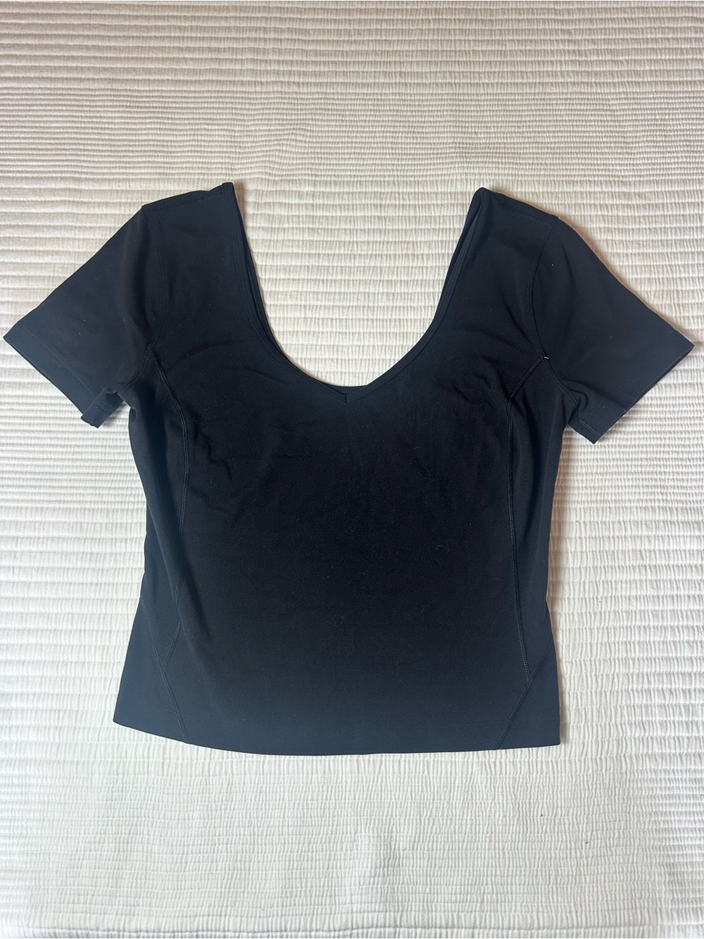 lululemon athletica Black Short Sleeve Scoop Neck Top